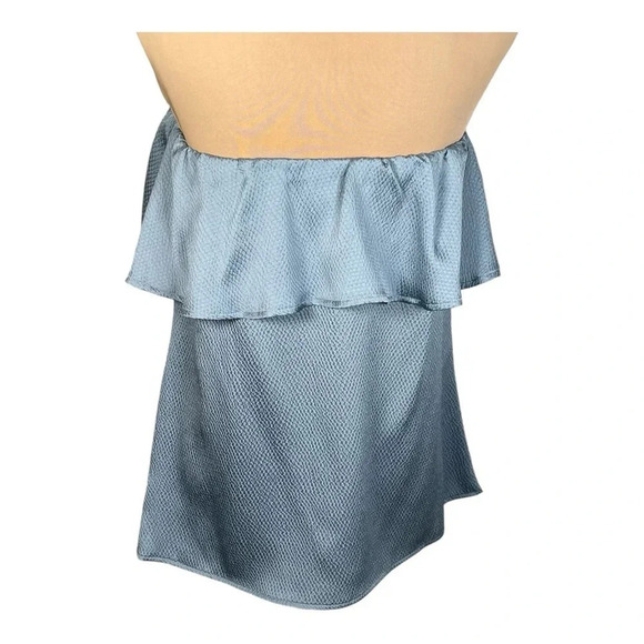 TYCHE HAMMERED STRAPLESS SATIN TOP NEW MEDIUM - Picture 5 of 12